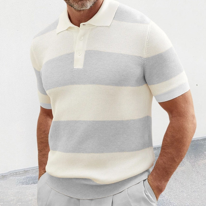Men's Lapel Light Sweater