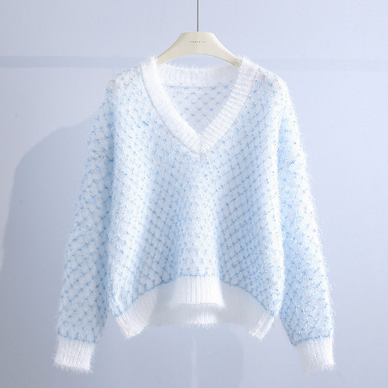 Women's Plaid Knit Sweater