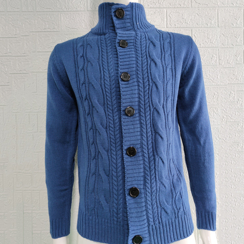 Men's Stand Collar Cardigan