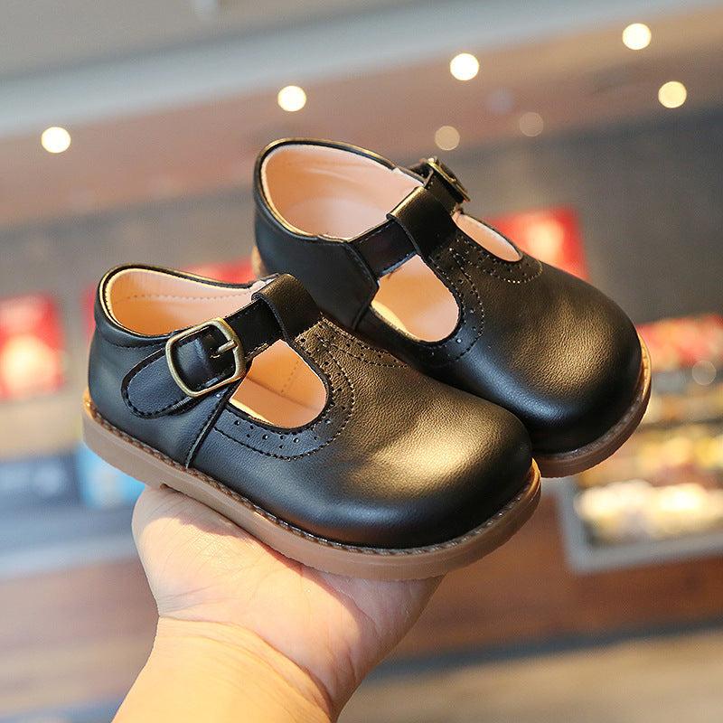 British Children's Retro Leather Shoes