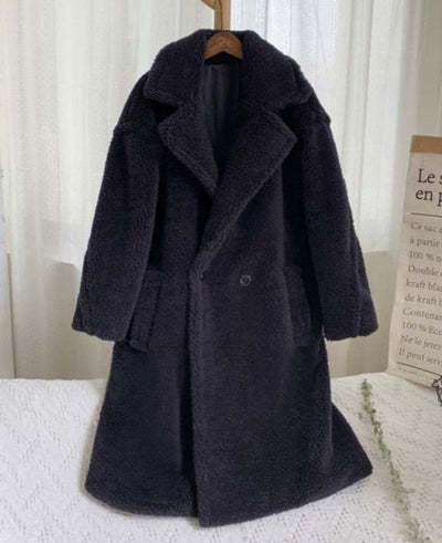 Lamb Fleece Coat W/ Pockets
