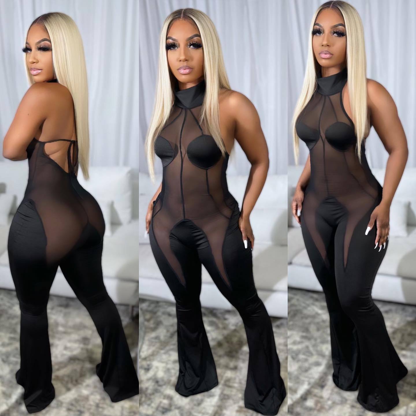 Expose Mesh Jumpsuit