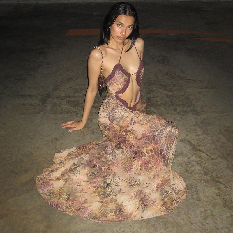 Tummy Baring Evening Dress | Ajanka Inc.