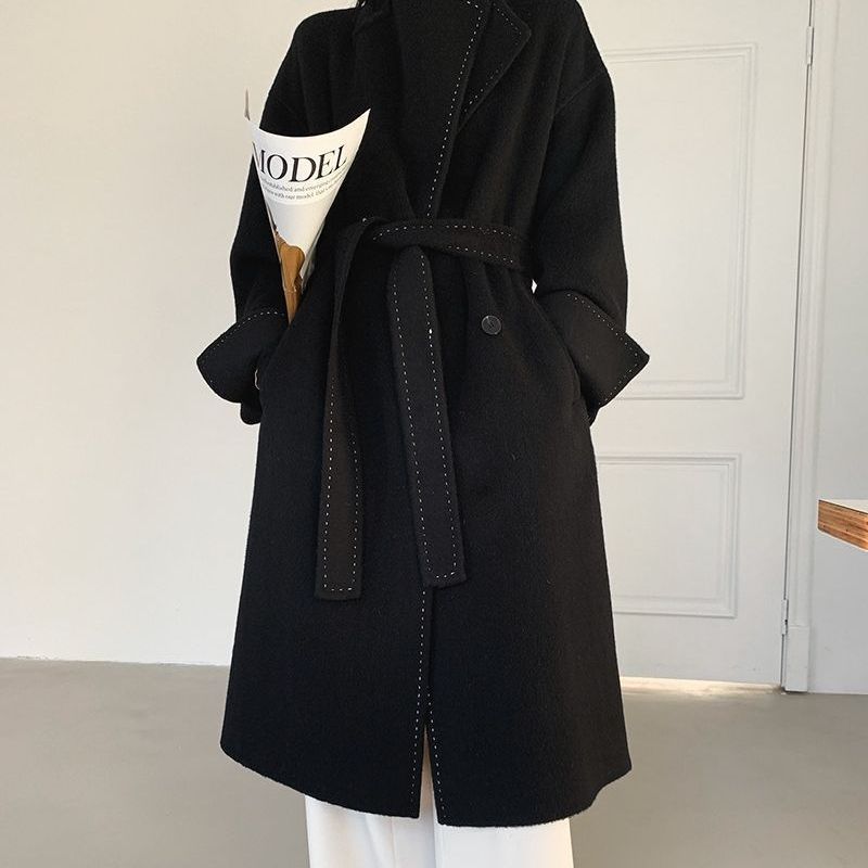 Trendy Double-faced Wool Overcoat