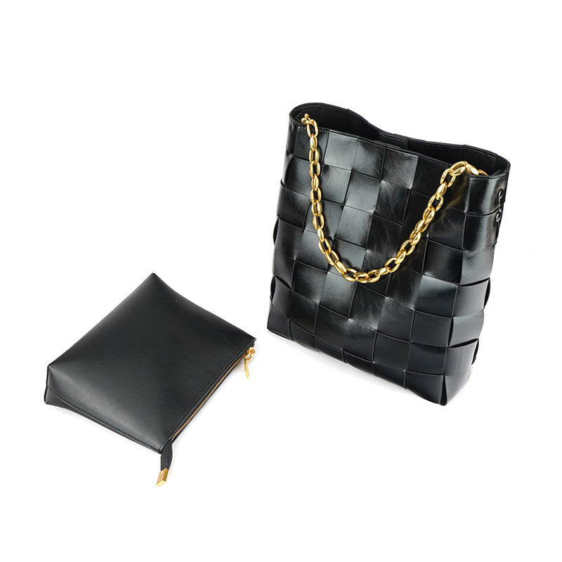 Women's Woven Bucket Bag