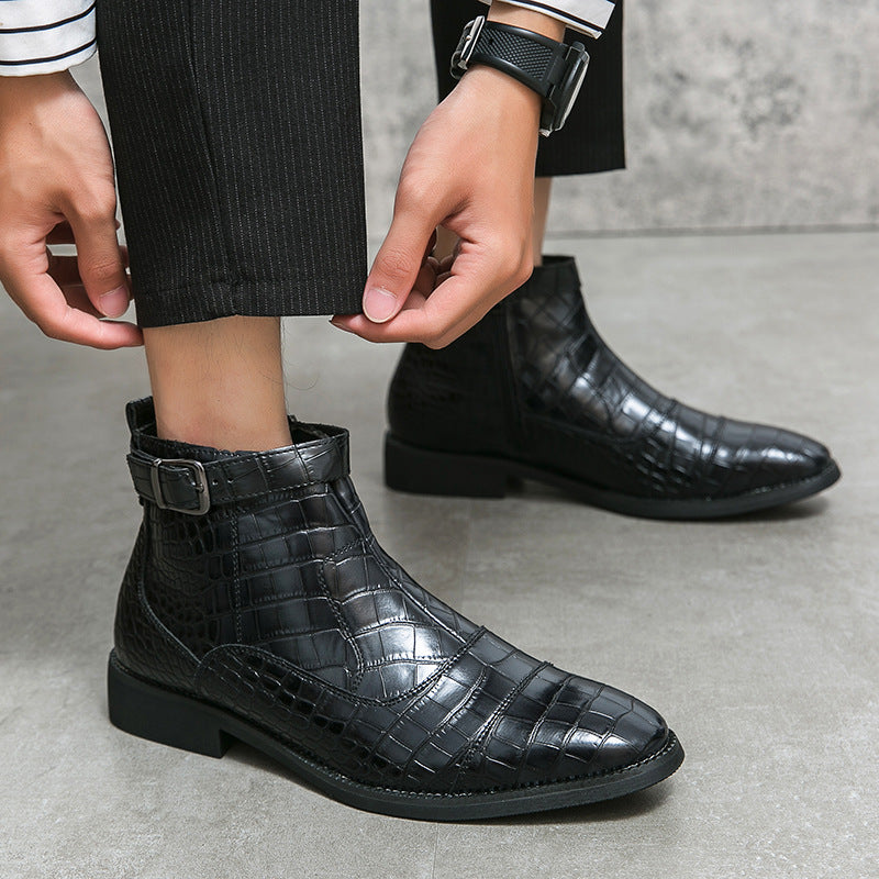 Men's Crocodile Ankle Boots
