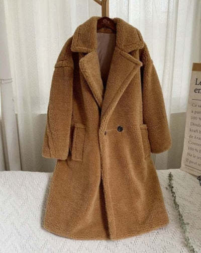 Lamb Fleece Coat W/ Pockets
