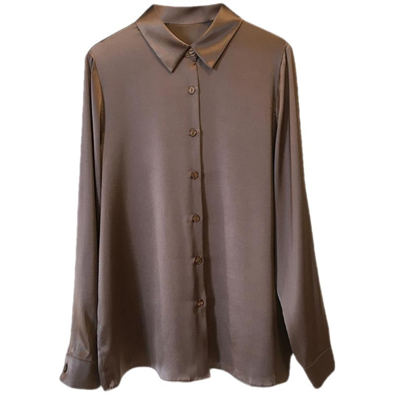 Elegant High-end Satin Shirt