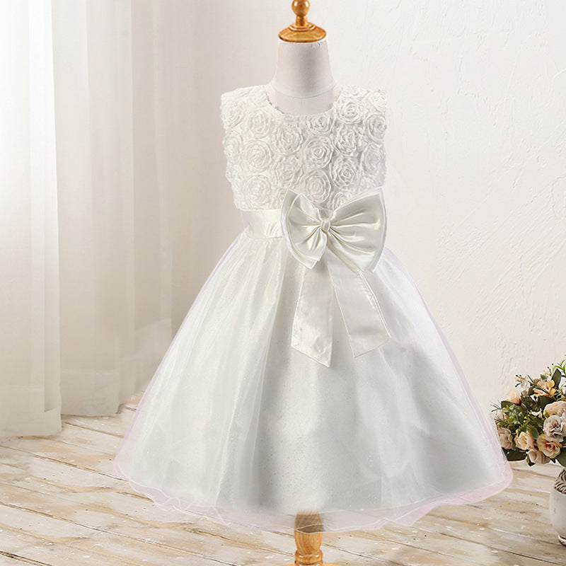 Rose Flower Bowknot Girls