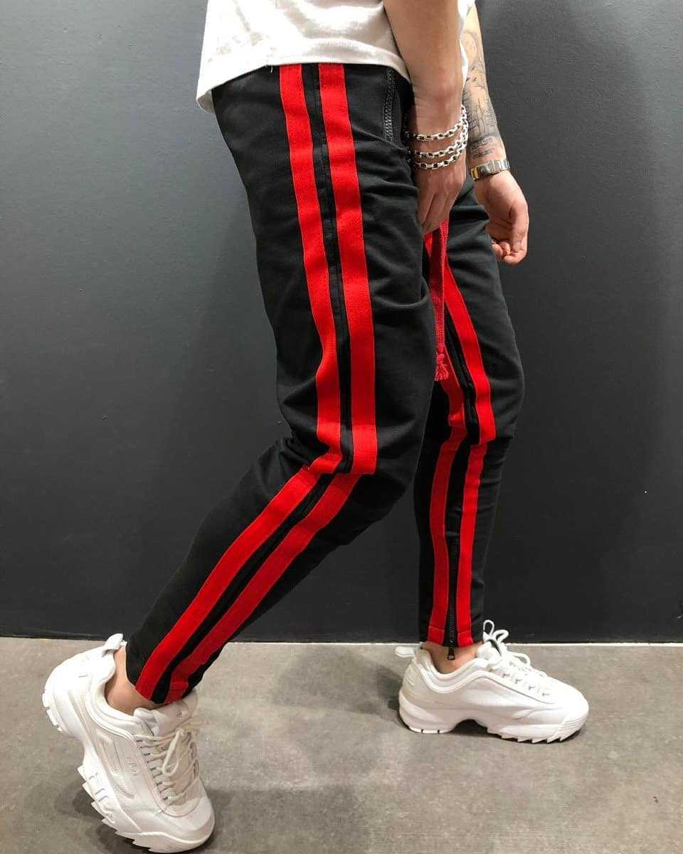 Men Zippered Sports Pants