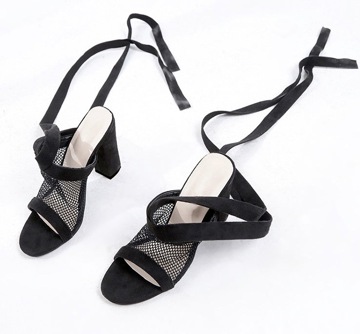 Ladies Cross Strap Sandals