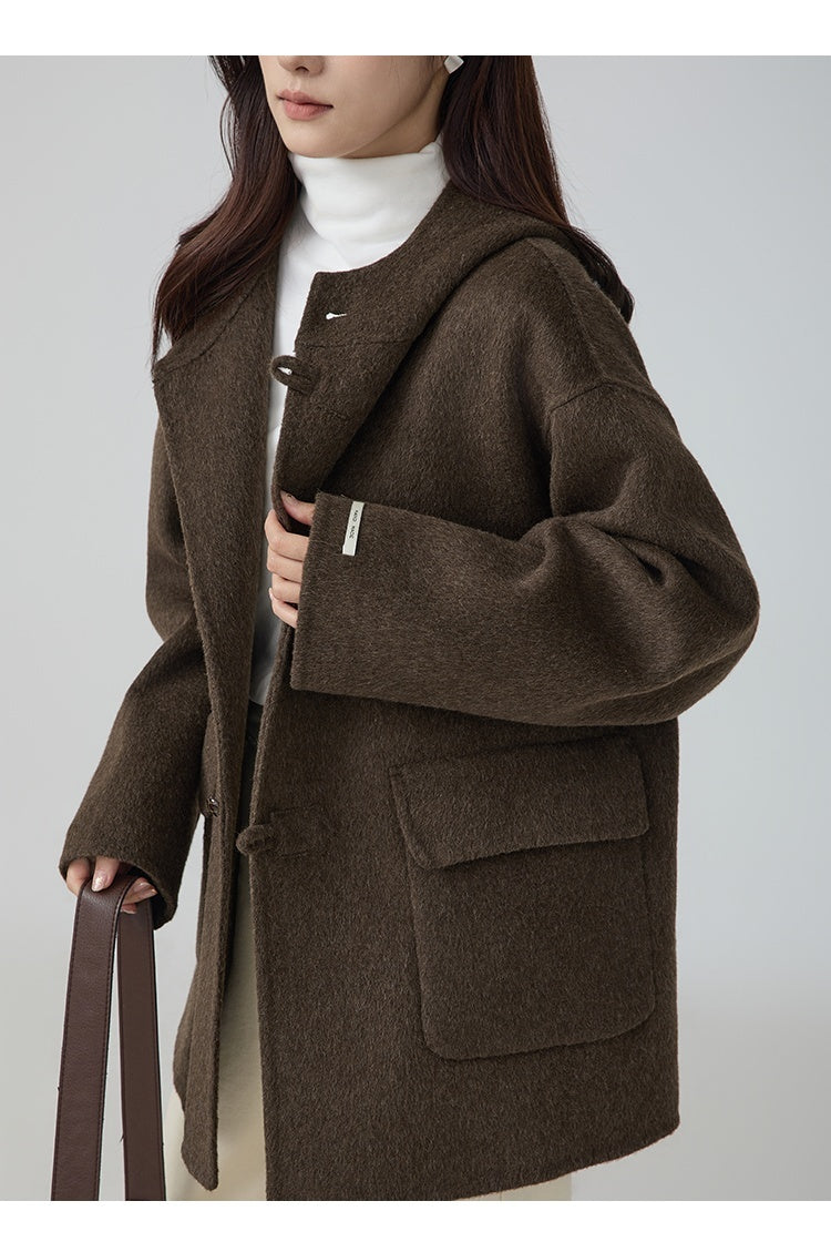 women's Hooded Wool Coat