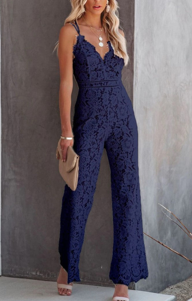 Lace Suspender Jumpsuit