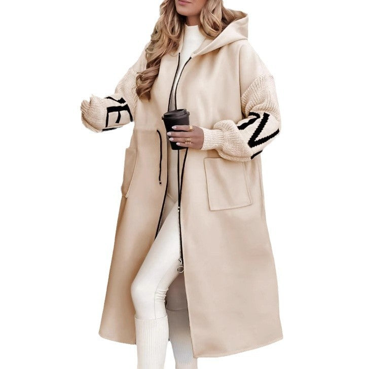 Hooded Drawstring Coat