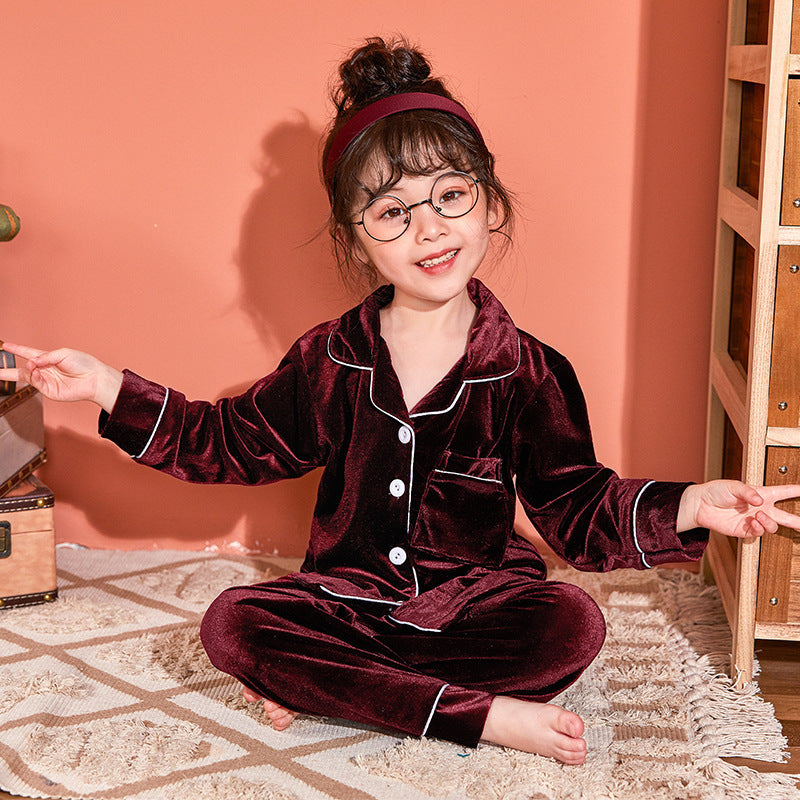 Children's Velvet Pajamas Set