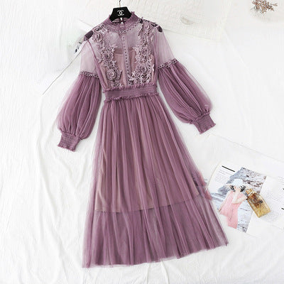 Embroidered Mesh Dress | Ajanka Inc.