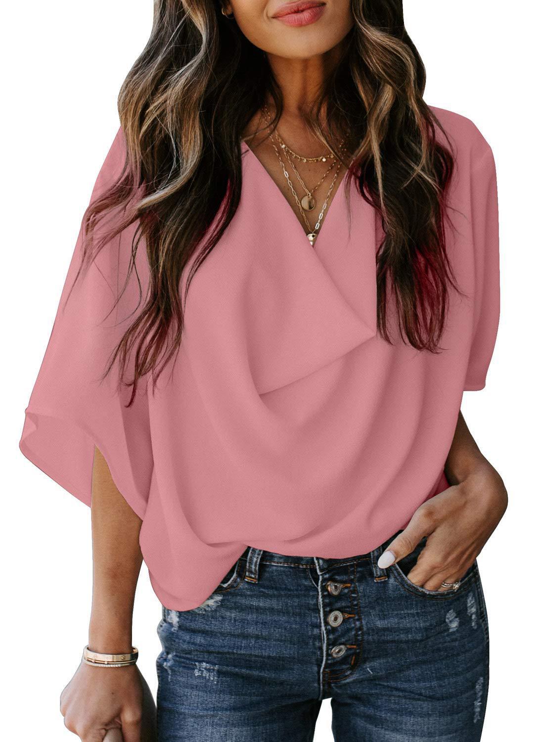 Cold Neck Chiffon Top