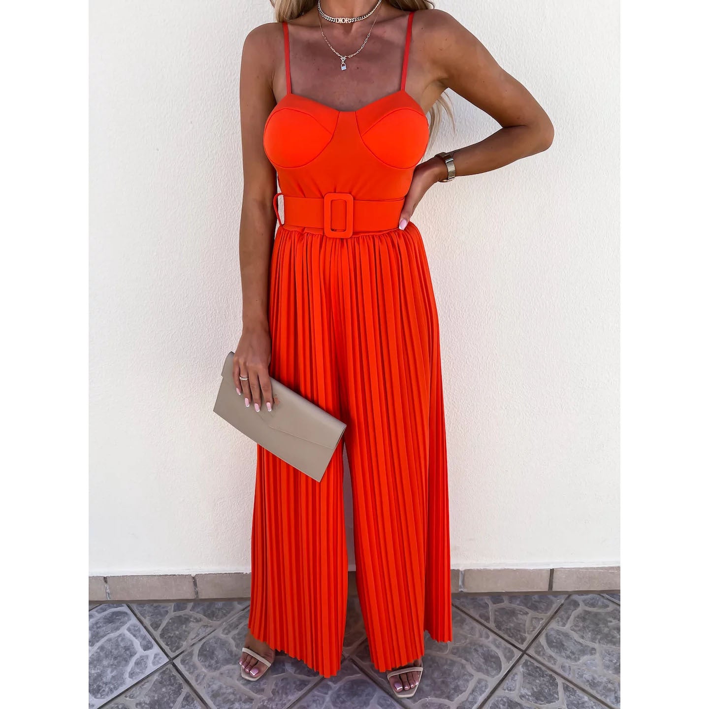 Women's Pleated Jumpsuit