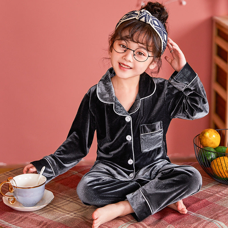 Children's Velvet Pajamas Set