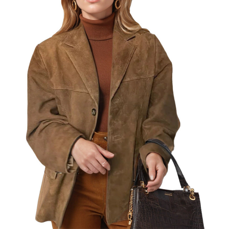 Women's Retro Suede Jacket