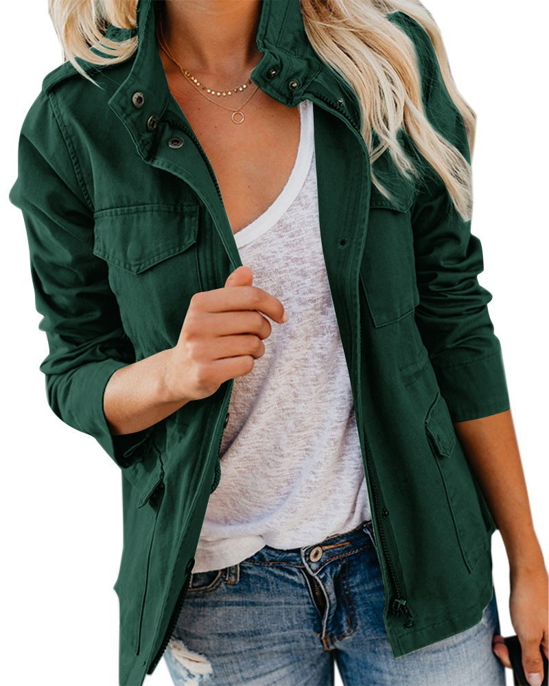 Women's Casual Loose Zip Jacket