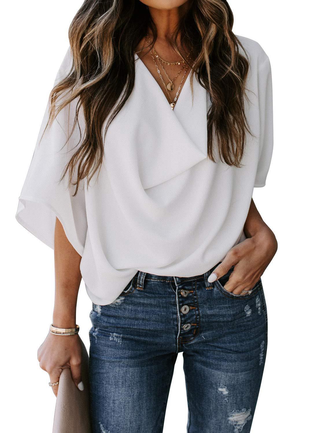Cold Neck Chiffon Top