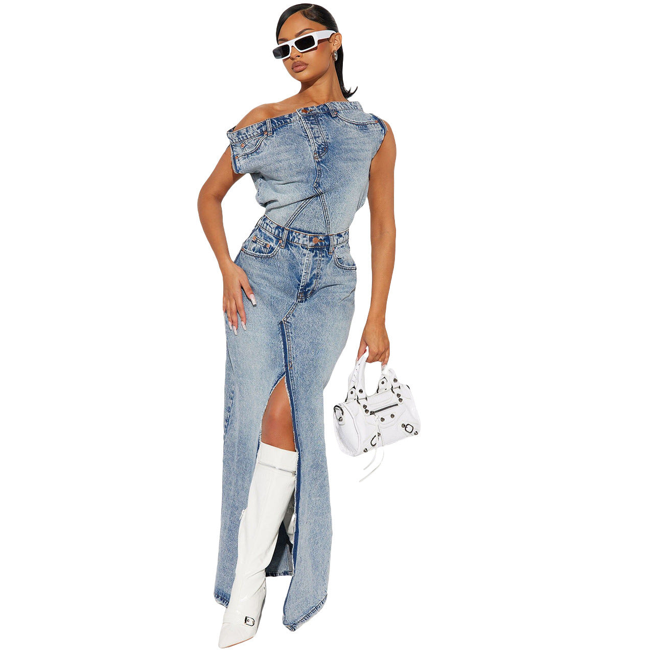 Women's Retro Denim Dress