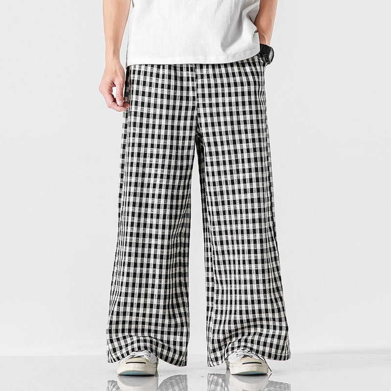 Cotton & Linen Blend Baggy Pants