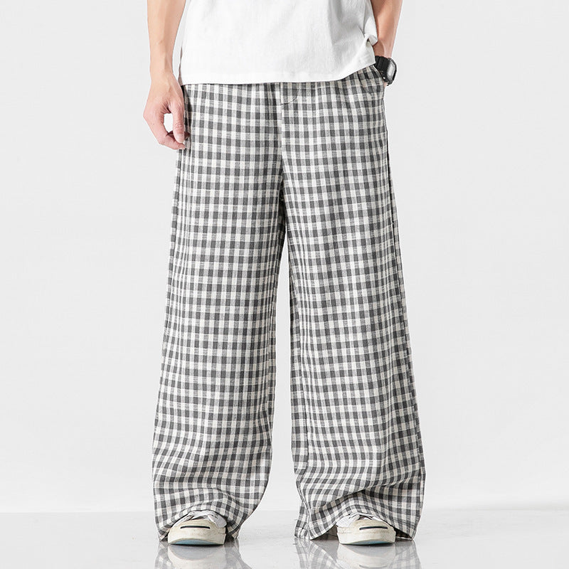 Cotton & Linen Blend Baggy Pants