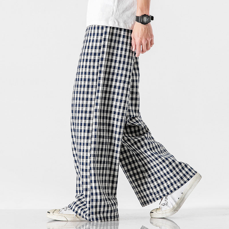Cotton & Linen Blend Baggy Pants