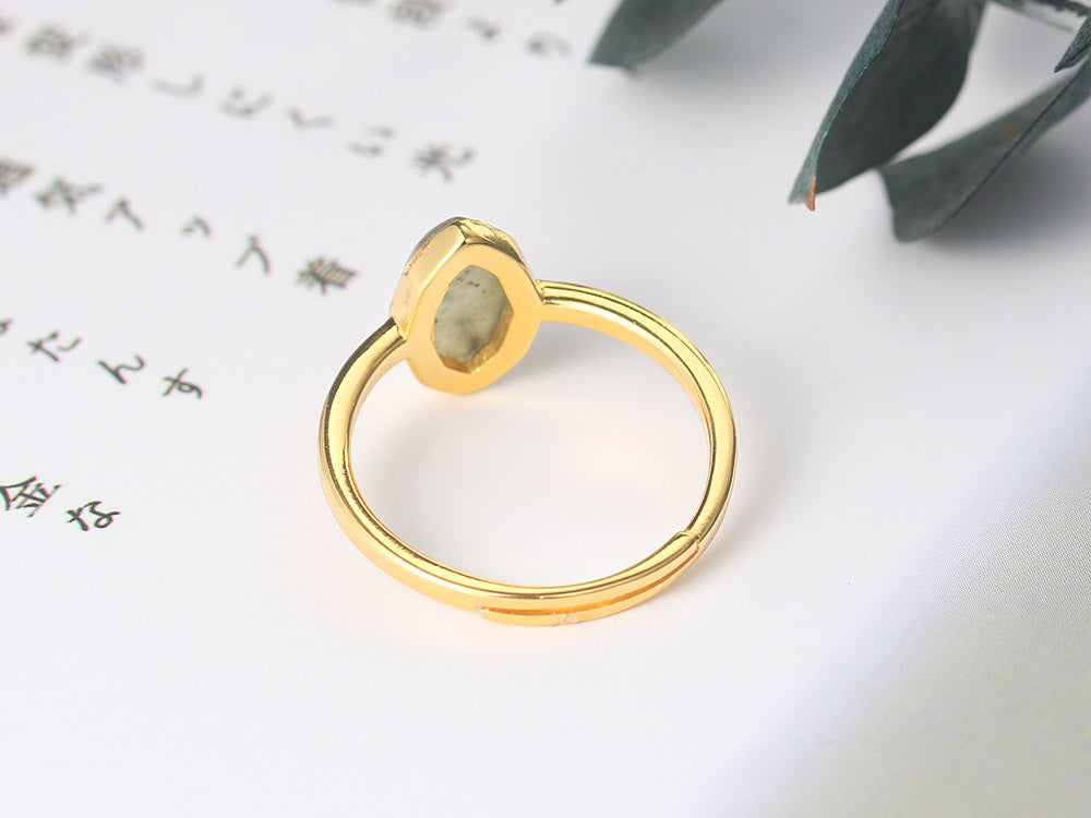 Natural African Labradorite Ring