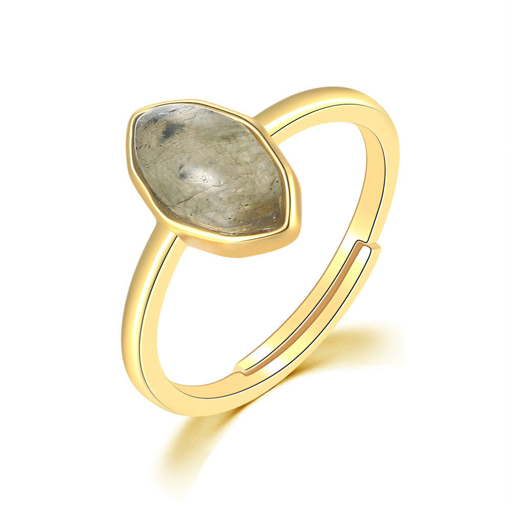 Natural African Labradorite Ring