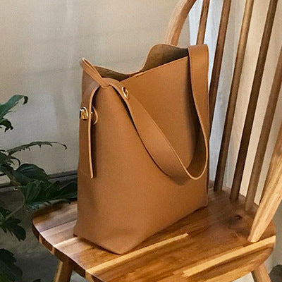 Ladies One-Shoulder Bucket Bag