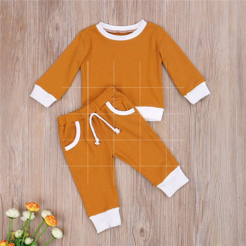 Baby Girl 2 Pcs Crew Neck