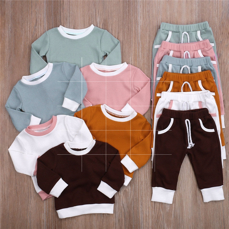 Baby Girl 2 Pcs Crew Neck
