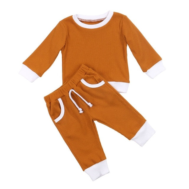 Baby Girl 2 Pcs Crew Neck