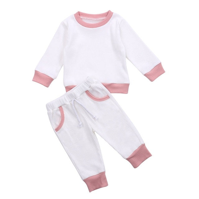 Baby Girl 2 Pcs Crew Neck