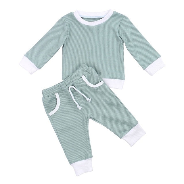 Baby Girl 2 Pcs Crew Neck