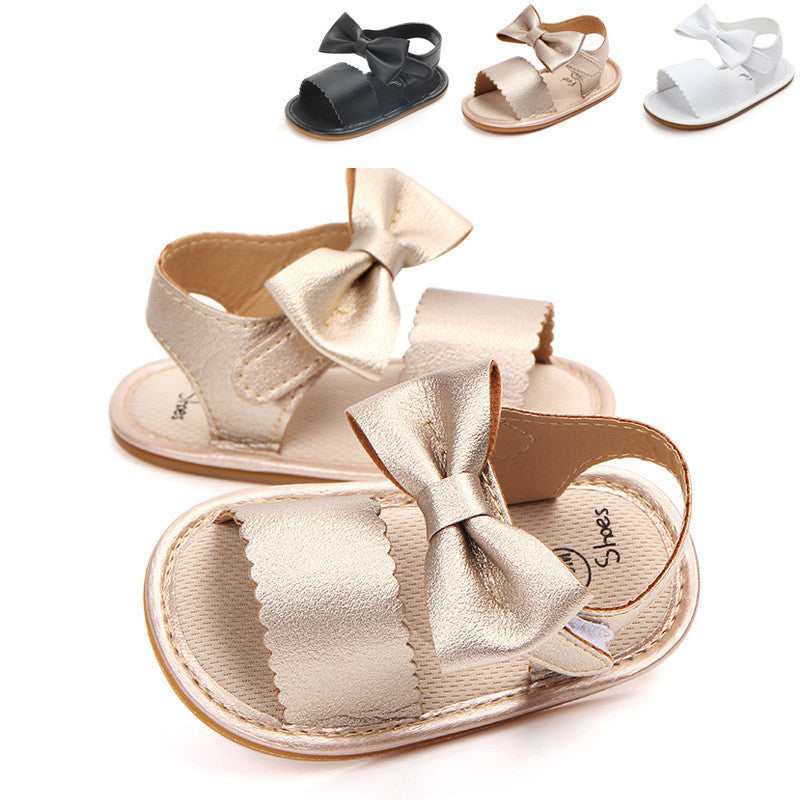 Toddler Leather Bow Sandals