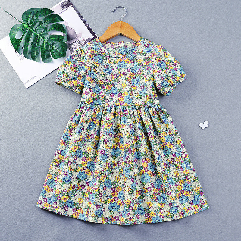 Girl's Cotton Floral Dress