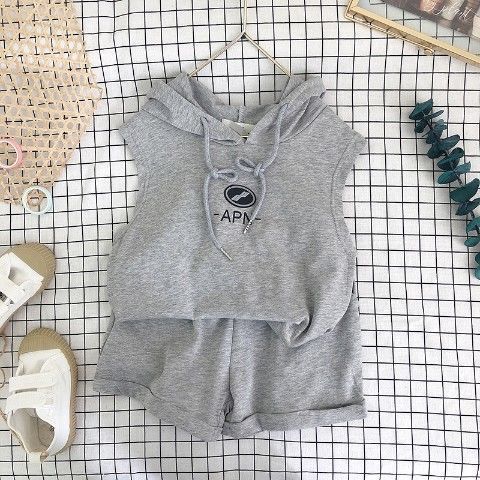 Girl's Cotton Hoodie 2 Pcs Set