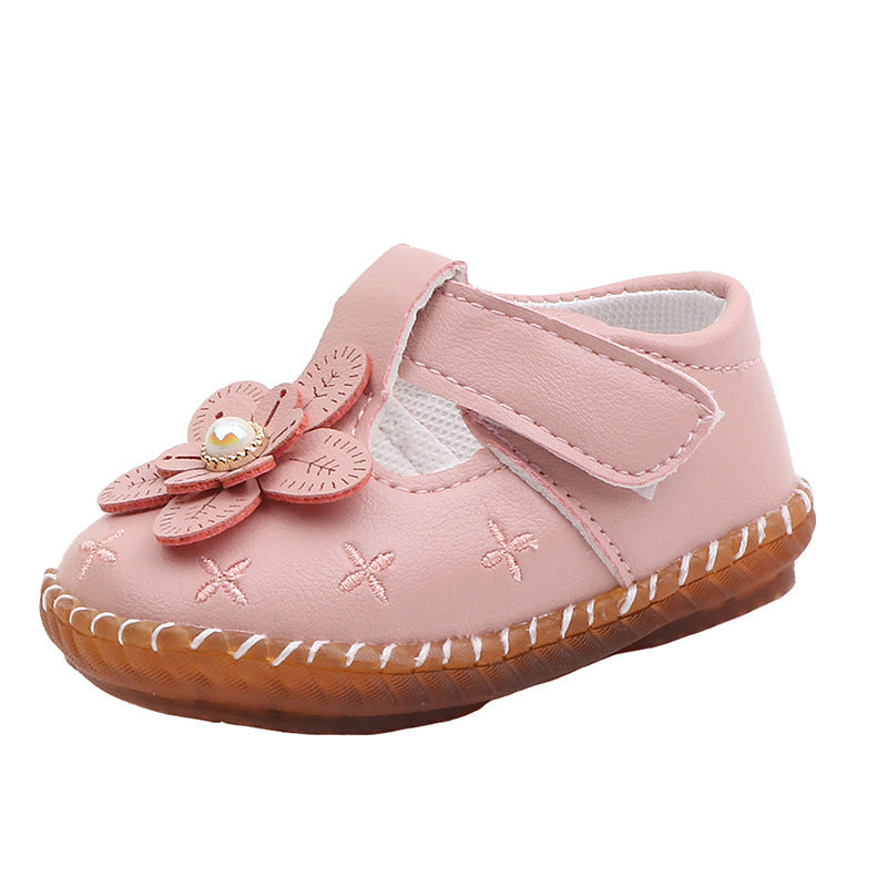 Children's Tendon Sole Leather Shoes
