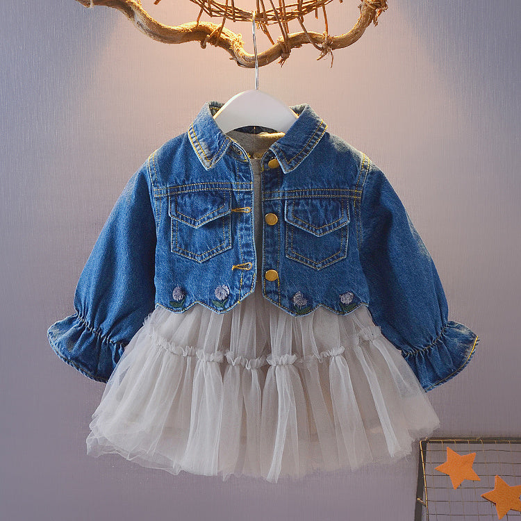 Girls Denim 2 Pc Set
