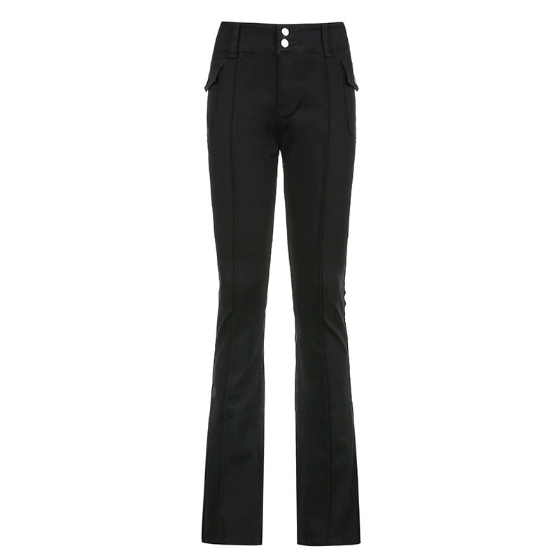 Low Rise Retro Fitted Pants