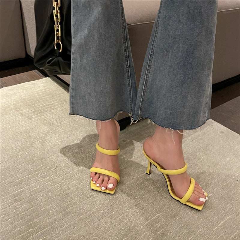 Women's Square-toe High-Heel Sandals