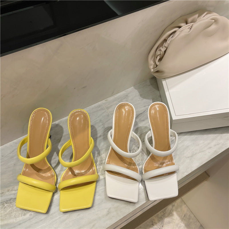 Women's Square-toe High-Heel Sandals