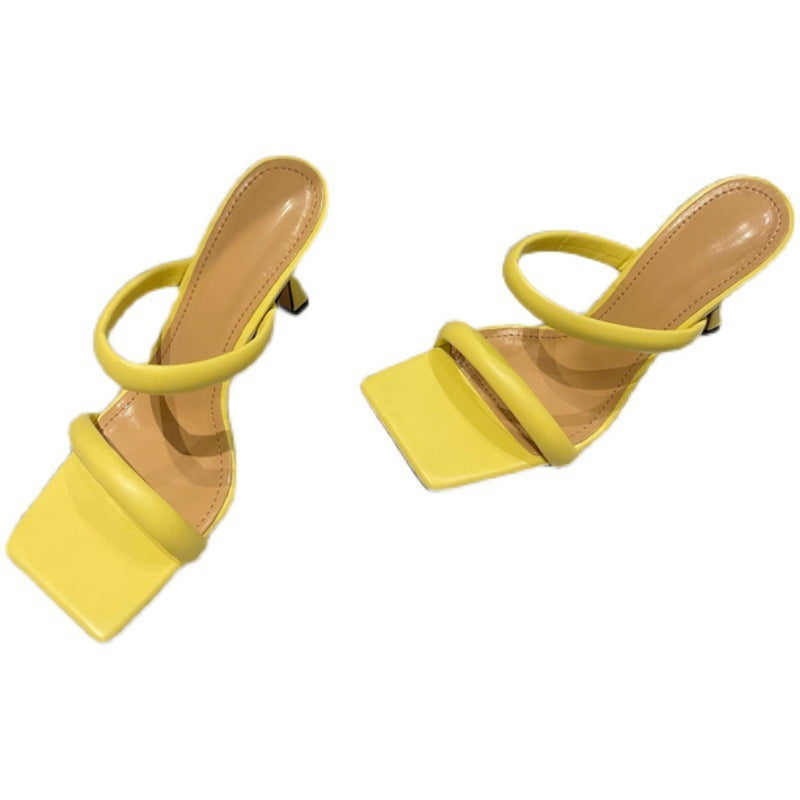 Women's Square-toe High-Heel Sandals