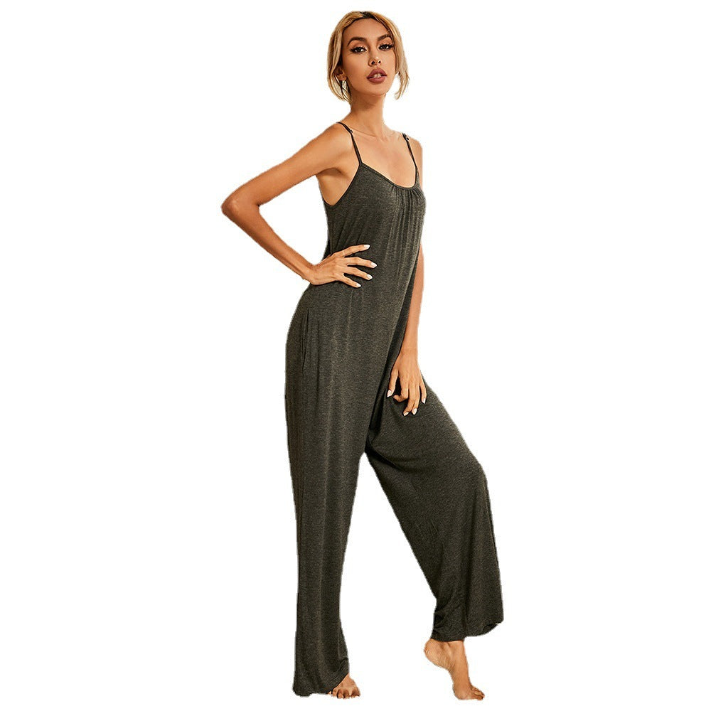 Women's Suspender Jumpsuit w/Pockets