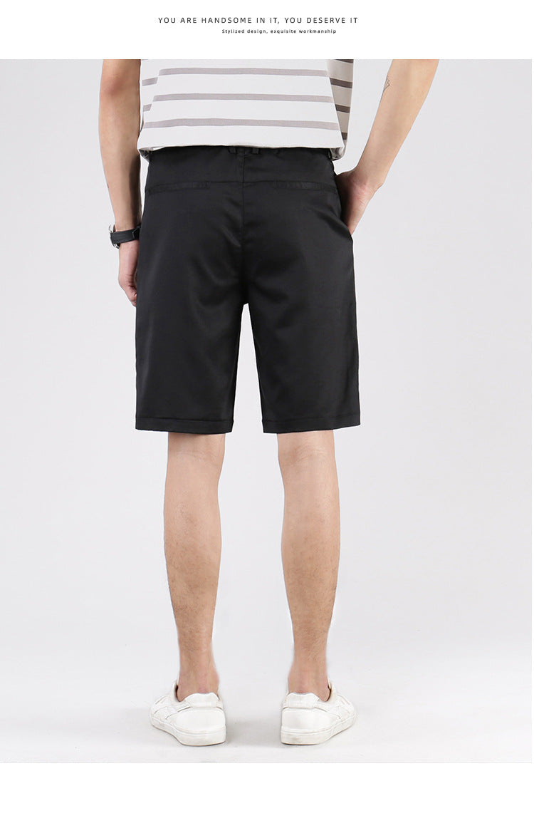 Men's Straight Khaki Shorts