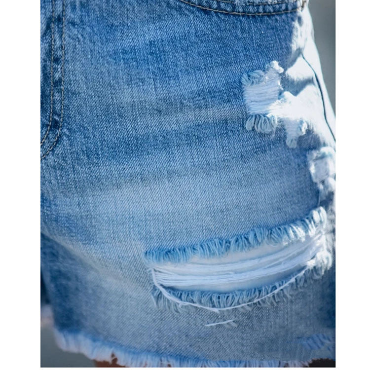 Fringed Denim Shorts